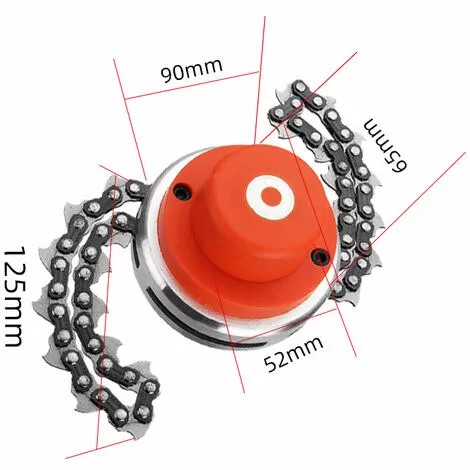 Dual Scratch Tête En Acier Universel Tête En Nylon Ligne De Jardinage Outils De Jardinage Weed Brush Cutter Jardin Pièces Petit Trimmer Pour La Tondeuse à Gazon (Color : Chain Blade) 56Vingt 4 Dual Scratch Tête En Acier Universel Tête En Nylon Ligne De Jardinage Outils De Jardinage Weed Brush Cutter Jardin Pièces Petit Trimmer Pour La Tondeuse à Gazon (Color : Chain Blade) 56Vingt – Image 2
