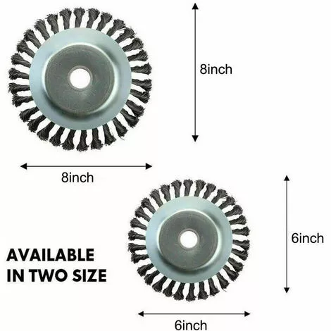 Tête Universelle De Coupe-Herbe De Brosse De Roue De Fil D'acier, Coupe-Bordures De Jardin Tête De Coupe De Brosse De Mauvaises Herbes De Jardin (1 Pièce,6 Pouces) 56Vingt 4 Tête Universelle De Coupe-Herbe De Brosse De Roue De Fil D'acier, Coupe-Bordures De Jardin Tête De Coupe De Brosse De Mauvaises Herbes De Jardin (1 Pièce,6 Pouces) 56Vingt – Image 2