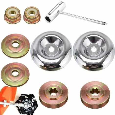 EAUDACè 9 Pièces Kit Ecrou Tete Debroussailleuse,Lame En Métal De Vitesses Universelle De Tondeuse,Débroussailleuse En Métal Accessoires,Pour Sylviculture Débroussailleuse Jardin Tondeuse à Gazon 3 EAUDACè 9 Pièces Kit Ecrou Tete Debroussailleuse,Lame En Métal De Vitesses Universelle De Tondeuse,Débroussailleuse En Métal Accessoires,Pour Sylviculture Débroussailleuse Jardin Tondeuse à Gazon