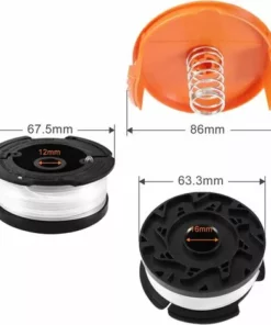 CESIèCLEFOU Bobine Fil Coupe Bordure Pour Black Et Decker Coupe-Bordures, 6 Bobine De Fil Debroussailleuse Avec 1 Couvercle De Bobine Et 1 Ressort Lefou -Débroussailleuse Soldes Magasin 65211058 2