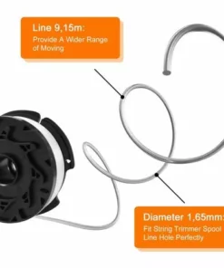 CESIèCLEFOU Bobine Fil Coupe Bordure Pour Black Et Decker Coupe-Bordures, 6 Bobine De Fil Debroussailleuse Avec 1 Couvercle De Bobine Et 1 Ressort Lefou -Débroussailleuse Soldes Magasin 65211058 3