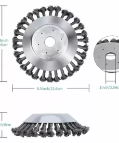 CESIèCLEFOU Tête Brosse Désherbage Pour Débroussailleuse à Gazon De 20 Cm, Avec Contre-écrou Plateau Roue En Fil D’Acier 8 Inch Massif Pour Jardin Et Mauvaises Herbes,rotative De Rechange Pour Tonte Lefou 8 CESIèCLEFOU Tête Brosse Désherbage Pour Débroussailleuse à Gazon De 20 Cm, Avec Contre-écrou Plateau Roue En Fil D’Acier 8 Inch Massif Pour Jardin Et Mauvaises Herbes,rotative De Rechange Pour Tonte Lefou -Débroussailleuse Soldes Magasin 65211060 2