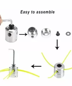 2PCS Tête De Débroussailleuse Aluminium Fils Tête Coupe-bordure Universelle Avec Tête Fil Nylon Pour Accessoires De Tondeuse à Gazon S'arêern -Débroussailleuse Soldes Magasin 65364770 4