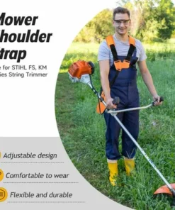 OSQI Tondeuse à Fronde - Tondeuse à Harnais à Double épaule Avec Ceinture En Nylon Durable Réglable Pour Débroussailleuse Ou Jardinage (pour STIHL FS, Tondeuse De La Série Km) 10 OSQI Tondeuse à Fronde - Tondeuse à Harnais à Double épaule Avec Ceinture En Nylon Durable Réglable Pour Débroussailleuse Ou Jardinage (pour STIHL FS, Tondeuse De La Série Km) -Débroussailleuse Soldes Magasin 65502049 4