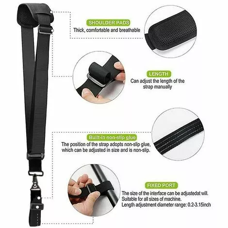 BAICCCF Accessoire Pour Débroussailleuse 2 Pièces De Sangle D'épaule Noire Weed Eater Sangle De Ventilateur Universelle A 5 BAICCCF Accessoire Pour Débroussailleuse 2 Pièces De Sangle D'épaule Noire Weed Eater Sangle De Ventilateur Universelle A – Image 3
