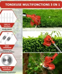 MAGICFOX Débroussailleuse Sans Fil 21V - Coupe Bordures Avec Capot De Protection, 2 Batteries Et Chargeur Pour Jardin, Léger Et Facile -Débroussailleuse Soldes Magasin 65747146 3