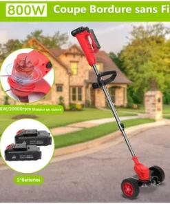 MAGICFOX Débroussailleuse Sans Fil Avec 2 Batteries 4.0A , 3 En 1 Coupe-Bordure 90° Régler Avec Roue De Guidage Pour Coupe De Jardin, Pelouse 9 MAGICFOX Débroussailleuse Sans Fil Avec 2 Batteries 4.0A , 3 En 1 Coupe-Bordure 90° Régler Avec Roue De Guidage Pour Coupe De Jardin, Pelouse -Débroussailleuse Soldes Magasin 65747147 4