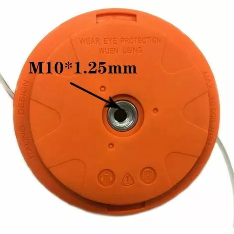 KAEJYIUT Tête De Fil Pour Débroussailleuse, Bobine De Fil, Accessoire M10 X 1,25 Mm, Tête En Aluminium épaisse, Sans Démontage 3 KAEJYIUT Tête De Fil Pour Débroussailleuse, Bobine De Fil, Accessoire M10 X 1,25 Mm, Tête En Aluminium épaisse, Sans Démontage