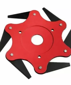 BDD Tête De Désherbeur à Six Lames Pour Tondeuse à Gazon (rouge)