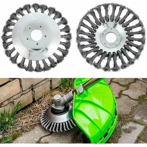 KAEJYIUT Tête De Débroussailleuse Conique En Fil De Fer Noué Pour Tondeuse à Gazon - Plateau De Désherbage En Métal Pour Débroussailleuse ((Diamètre Extérieur200mm, Trou Intérieur 25mm)) 6 KAEJYIUT Tête De Débroussailleuse Conique En Fil De Fer Noué Pour Tondeuse à Gazon - Plateau De Désherbage En Métal Pour Débroussailleuse ((Diamètre Extérieur200mm, Trou Intérieur 25mm)) – Image 4