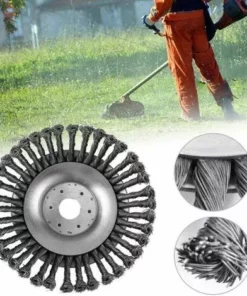 KAEJYIUT Brosse à Mauvaises Herbes Débroussailleuse Coupeur Tête Pour Débroussailleuse Brosse Ronde Pour Débroussailleuse (8") -Débroussailleuse Soldes Magasin 66212072 2