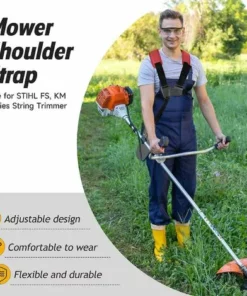 Cisea Sling Trimmer - Tondeuse à Double Harnais D'épaule Avec Ceinture En Nylon Durable Réglable Pour Tondeuse Stihl Fs, Km Series (rouge) -Débroussailleuse Soldes Magasin 66351593 5