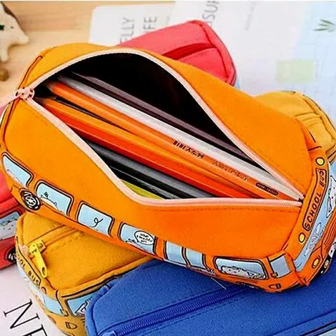 BENOBBY KIDS Trousse Bus Petit Animal, Sac à Crayons Pour Voiture En Toile De Grande Capacité, Personnalisé Grande Capacité Mignon étui à Crayons, Trousse D'autobus Scolaire Mignonne, Pour Garçons Et Filles 7 BENOBBY KIDS Trousse Bus Petit Animal, Sac à Crayons Pour Voiture En Toile De Grande Capacité, Personnalisé Grande Capacité Mignon étui à Crayons, Trousse D'autobus Scolaire Mignonne, Pour Garçons Et Filles – Image 5