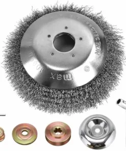 BF 6 Pouces Tete Debroussailleuse Universelle, 150mm*25.4mm Brosse De Desherbage Pour Debroussailleuse, Brosse à Désherber De Mauvaises Herbes Ronde, Pour Pelouse Jardin Agriculture