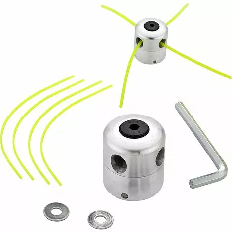 BF Tête De Débroussailleuse Universelle Aluminium Fils Tête Coupe-Bordure Tête Double Fil Bobine Tête Fil Nylon Pour Tondeuse, 1 Têtes De Fil + 4 Fils 3 BF Tête De Débroussailleuse Universelle Aluminium Fils Tête Coupe-Bordure Tête Double Fil Bobine Tête Fil Nylon Pour Tondeuse, 1 Têtes De Fil + 4 Fils