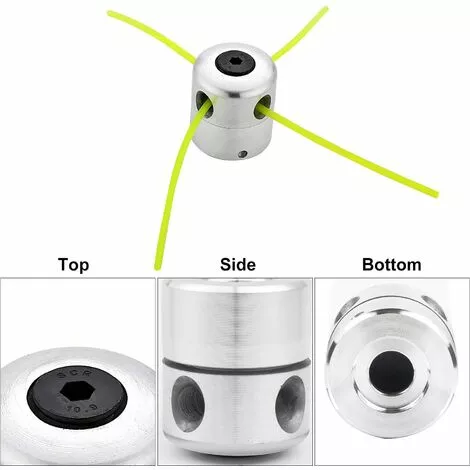 BF Tête De Débroussailleuse Universelle Aluminium Fils Tête Coupe-Bordure Tête Double Fil Bobine Tête Fil Nylon Pour Tondeuse, 1 Têtes De Fil + 4 Fils 4 BF Tête De Débroussailleuse Universelle Aluminium Fils Tête Coupe-Bordure Tête Double Fil Bobine Tête Fil Nylon Pour Tondeuse, 1 Têtes De Fil + 4 Fils – Image 2