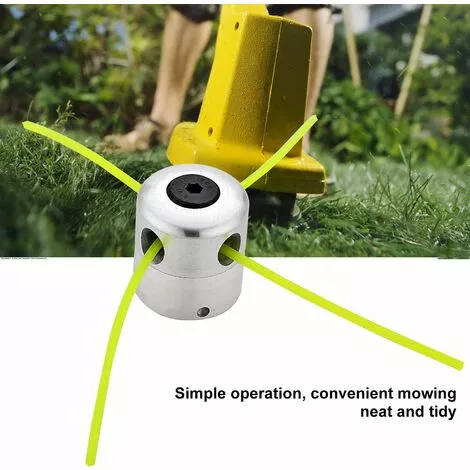 BF Tête De Débroussailleuse Universelle Aluminium Fils Tête Coupe-Bordure Tête Double Fil Bobine Tête Fil Nylon Pour Tondeuse, 1 Têtes De Fil + 4 Fils 6 BF Tête De Débroussailleuse Universelle Aluminium Fils Tête Coupe-Bordure Tête Double Fil Bobine Tête Fil Nylon Pour Tondeuse, 1 Têtes De Fil + 4 Fils – Image 4