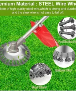 OCXIN Brosse à Désherber, Brosse à Désherber, Brosse à Désherber, Débroussailleuse, Débroussailleuse, Brosse Métallique, Débroussailleuse, Brosse Ronde, Brosse En Acier, Brosse à Joints Pour Un Désherbage Efficace, Tondeuse à Gazon, Tondeuse à Désherber -Débroussailleuse Soldes Magasin 66859591 4