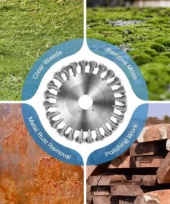 OCXIN Débroussailleuse De Désherbage, Brosse Ronde Pour Diamètre De Sol De 150 Mm, Brosse De Désherbage Pour Débroussailleuse Coupe-herbe De Jardin En Brique, élimination De L'herbe, Alésage De 25,4 Mm -Débroussailleuse Soldes Magasin 66998516 3