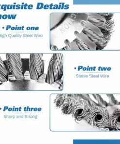 OCXIN Débroussailleuse De Désherbage, Brosse Ronde Pour Diamètre De Sol De 150 Mm, Brosse De Désherbage Pour Débroussailleuse Coupe-herbe De Jardin En Brique, élimination De L'herbe, Alésage De 25,4 Mm -Débroussailleuse Soldes Magasin 66998516 5