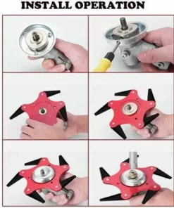 FVO Tête De Coupe Extérieure Lame De Débroussailleuse 65Mn Accessoires De Tête De Tondeuse À Gazon 6 Remplacement De La Tondeuse De Rasoir En Acier Avec Affûteuse De Lame (Kits D'Adaptateur Non Inclus) 10 FVO Tête De Coupe Extérieure Lame De Débroussailleuse 65Mn Accessoires De Tête De Tondeuse À Gazon 6 Remplacement De La Tondeuse De Rasoir En Acier Avec Affûteuse De Lame (Kits D'Adaptateur Non Inclus) -Débroussailleuse Soldes Magasin 66999054 4