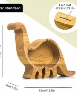 DECKON Animal En Bois Forme De Dinosaure Piggy Bank Money Saving Box Enfants Cadeau Décoration De La Maison Brachiosaurus -Débroussailleuse Soldes Magasin 67240891 5