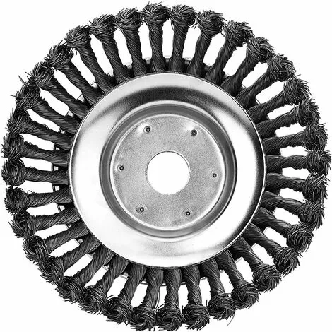 ALMI Brosse à Désherber Ronde Pour Débroussailleuse, 8'' Tête Brosse Désherbage Pour Outils De Pelouse Jardin Agriculture, 200 X 25,4mm Brosse Rotative Avec Roue En Fil D'acier Massif (8 Pouce) 3 ALMI Brosse à Désherber Ronde Pour Débroussailleuse, 8'' Tête Brosse Désherbage Pour Outils De Pelouse Jardin Agriculture, 200 X 25,4mm Brosse Rotative Avec Roue En Fil D'acier Massif (8 Pouce)