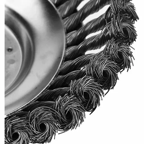 ALMI Brosse à Désherber Ronde Pour Débroussailleuse, 8'' Tête Brosse Désherbage Pour Outils De Pelouse Jardin Agriculture, 200 X 25,4mm Brosse Rotative Avec Roue En Fil D'acier Massif (8 Pouce) 5 ALMI Brosse à Désherber Ronde Pour Débroussailleuse, 8'' Tête Brosse Désherbage Pour Outils De Pelouse Jardin Agriculture, 200 X 25,4mm Brosse Rotative Avec Roue En Fil D'acier Massif (8 Pouce) – Image 3