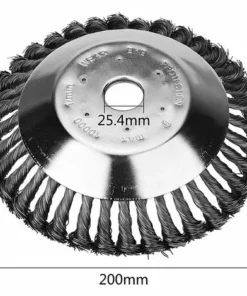 ALMI Brosse à Désherber Ronde Pour Débroussailleuse, 8'' Tête Brosse Désherbage Pour Outils De Pelouse Jardin Agriculture, 200 X 25,4mm Brosse Rotative Avec Roue En Fil D'acier Massif (8 Pouce) 11 ALMI Brosse à Désherber Ronde Pour Débroussailleuse, 8'' Tête Brosse Désherbage Pour Outils De Pelouse Jardin Agriculture, 200 X 25,4mm Brosse Rotative Avec Roue En Fil D'acier Massif (8 Pouce) -Débroussailleuse Soldes Magasin 67257493 5