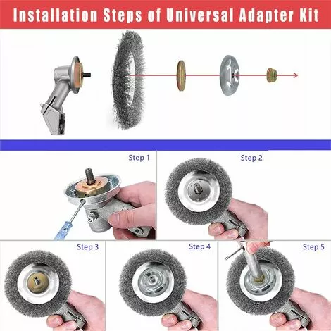 OCXIN Débroussailleuse à Mauvaises Herbes, Brosse à Mauvaises Herbes 200 Mm * 25,4 Mm, Accessoires De Débroussailleuse Professionnels, Brosse Métallique Fine, élimination Efficace De La Mousse, élimination De La Rouille, Désherbage (8 Pouces) 5 OCXIN Débroussailleuse à Mauvaises Herbes, Brosse à Mauvaises Herbes 200 Mm * 25,4 Mm, Accessoires De Débroussailleuse Professionnels, Brosse Métallique Fine, élimination Efficace De La Mousse, élimination De La Rouille, Désherbage (8 Pouces) – Image 3