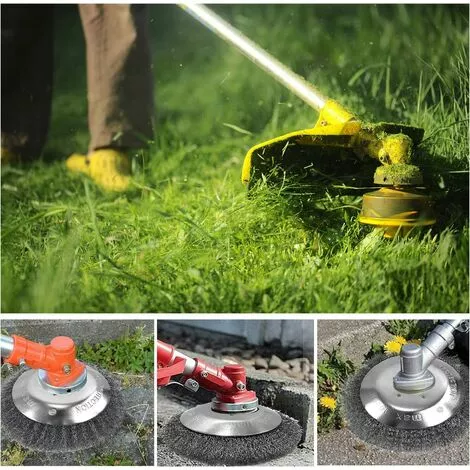OCXIN Débroussailleuse à Mauvaises Herbes, Brosse à Mauvaises Herbes 200 Mm * 25,4 Mm, Accessoires De Débroussailleuse Professionnels, Brosse Métallique Fine, élimination Efficace De La Mousse, élimination De La Rouille, Désherbage (8 Pouces) 7 OCXIN Débroussailleuse à Mauvaises Herbes, Brosse à Mauvaises Herbes 200 Mm * 25,4 Mm, Accessoires De Débroussailleuse Professionnels, Brosse Métallique Fine, élimination Efficace De La Mousse, élimination De La Rouille, Désherbage (8 Pouces) – Image 5