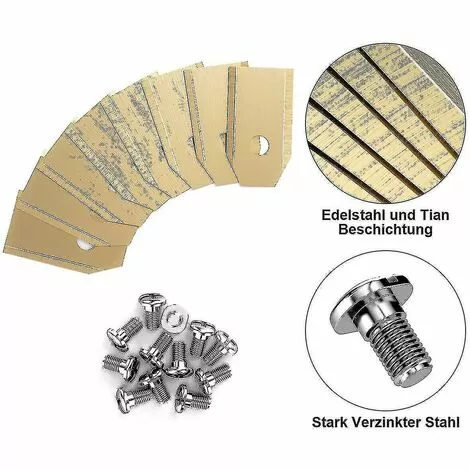 DONTODENT Lame De Couteau En Titane 30 Pièces Pour Husqvarna Automower, Gardena, Meec Silver- 7 DONTODENT Lame De Couteau En Titane 30 Pièces Pour Husqvarna Automower, Gardena, Meec Silver- – Image 5