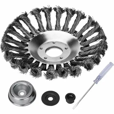 REGALI 6'' Kit De Brosse De Débroussailleuse à Gazon, 150x25,4mm Brosse à Désherber Ronde Pour éliminer Les Mauvaises Herbes, Tête Brosse Avec Roue En Fil D'acier Massif Pour Jardin Agriculture(6 Pouce) 3 REGALI 6'' Kit De Brosse De Débroussailleuse à Gazon, 150x25,4mm Brosse à Désherber Ronde Pour éliminer Les Mauvaises Herbes, Tête Brosse Avec Roue En Fil D'acier Massif Pour Jardin Agriculture(6 Pouce)