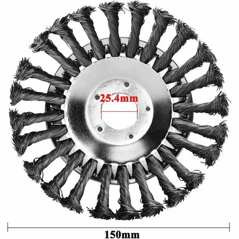 REGALI 6'' Kit De Brosse De Débroussailleuse à Gazon, 150x25,4mm Brosse à Désherber Ronde Pour éliminer Les Mauvaises Herbes, Tête Brosse Avec Roue En Fil D'acier Massif Pour Jardin Agriculture(6 Pouce) 4 REGALI 6'' Kit De Brosse De Débroussailleuse à Gazon, 150x25,4mm Brosse à Désherber Ronde Pour éliminer Les Mauvaises Herbes, Tête Brosse Avec Roue En Fil D'acier Massif Pour Jardin Agriculture(6 Pouce) – Image 2
