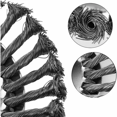 REGALI 6'' Kit De Brosse De Débroussailleuse à Gazon, 150x25,4mm Brosse à Désherber Ronde Pour éliminer Les Mauvaises Herbes, Tête Brosse Avec Roue En Fil D'acier Massif Pour Jardin Agriculture(6 Pouce) 5 REGALI 6'' Kit De Brosse De Débroussailleuse à Gazon, 150x25,4mm Brosse à Désherber Ronde Pour éliminer Les Mauvaises Herbes, Tête Brosse Avec Roue En Fil D'acier Massif Pour Jardin Agriculture(6 Pouce) – Image 3