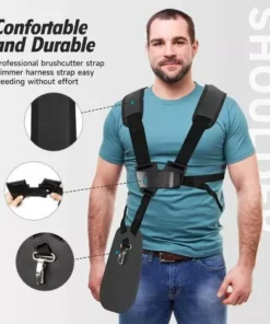REGALI Harnais Debroussailleuse - Harnais De Débroussailleuse Universelle à Double Boutonnage Pour Débroussailleuse Stihl, Echo, Honda, Husqvarna, Shindaiwa (Noir) 8 REGALI Harnais Debroussailleuse - Harnais De Débroussailleuse Universelle à Double Boutonnage Pour Débroussailleuse Stihl, Echo, Honda, Husqvarna, Shindaiwa (Noir) -Débroussailleuse Soldes Magasin 67558802 2