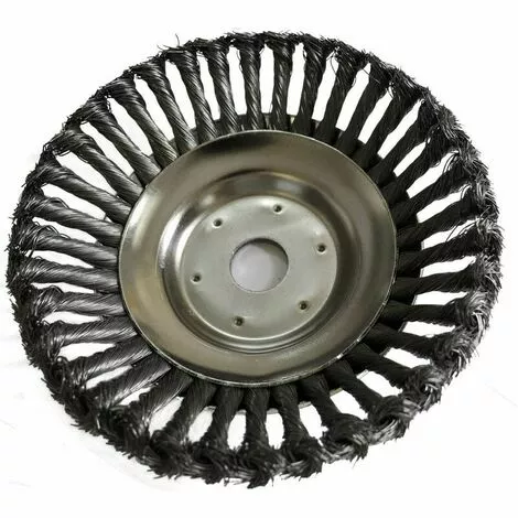Cisea Tête Brosse Désherbage Avec Contre-écrou Pour Débroussailleuse, Plateau Désherbage En Fil D'acier Universel, Tête D'herbe Roue Au Manganèse Brosse Pièces De Rechange, 150 X 25,4 Mm 4 Cisea Tête Brosse Désherbage Avec Contre-écrou Pour Débroussailleuse, Plateau Désherbage En Fil D'acier Universel, Tête D'herbe Roue Au Manganèse Brosse Pièces De Rechange, 150 X 25,4 Mm – Image 2