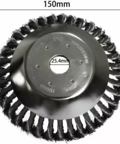 Cisea Tête Brosse Désherbage Avec Contre-écrou Pour Débroussailleuse, Plateau Désherbage En Fil D'acier Universel, Tête D'herbe Roue Au Manganèse Brosse Pièces De Rechange, 150 X 25,4 Mm 9 Cisea Tête Brosse Désherbage Avec Contre-écrou Pour Débroussailleuse, Plateau Désherbage En Fil D'acier Universel, Tête D'herbe Roue Au Manganèse Brosse Pièces De Rechange, 150 X 25,4 Mm -Débroussailleuse Soldes Magasin 67672530 3