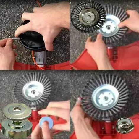 Cisea Tête Brosse Désherbage Avec Contre-écrou Pour Débroussailleuse, Plateau Désherbage En Fil D'acier Universel, Tête D'herbe Roue Au Manganèse Brosse Pièces De Rechange, 150 X 25,4 Mm 6 Cisea Tête Brosse Désherbage Avec Contre-écrou Pour Débroussailleuse, Plateau Désherbage En Fil D'acier Universel, Tête D'herbe Roue Au Manganèse Brosse Pièces De Rechange, 150 X 25,4 Mm – Image 4