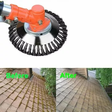 ENLENK Brosse De Débroussailleuse à Gazon, 150x25.4mm Brosse à Désherber Ronde Pour éliminer Les Mauvaises Herbes, Tête Brosse Rotative Avec Roue En Fil D'acier Massif Pour Jardin Agriculture(6 Pouce) 5 ENLENK Brosse De Débroussailleuse à Gazon, 150x25.4mm Brosse à Désherber Ronde Pour éliminer Les Mauvaises Herbes, Tête Brosse Rotative Avec Roue En Fil D'acier Massif Pour Jardin Agriculture(6 Pouce) – Image 3