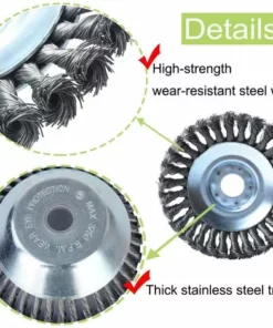 ENLENK Brosse De Désherbage à Tête De 6 "(150 Mm * 25,4 Mm) Pour L'élimination De La Mousse Et De La Rouille Des Joints De Pavage De Briques De Jardin 9 ENLENK Brosse De Désherbage à Tête De 6 "(150 Mm * 25,4 Mm) Pour L'élimination De La Mousse Et De La Rouille Des Joints De Pavage De Briques De Jardin -Débroussailleuse Soldes Magasin 67685471 3