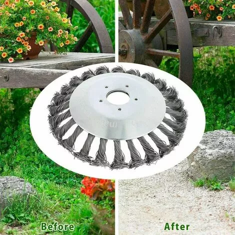 ECHOO Tête De Débroussailleuse Conique En Fil De Fer Noué Pour Tondeuse à Gazon - Plateau De Désherbage En Métal Pour Débroussailleuse (Diamètre Extérieur150mm, Trou Intérieur 25mm) 4 ECHOO Tête De Débroussailleuse Conique En Fil De Fer Noué Pour Tondeuse à Gazon - Plateau De Désherbage En Métal Pour Débroussailleuse (Diamètre Extérieur150mm, Trou Intérieur 25mm) – Image 2