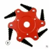 QERSTA Tête De Débroussailleuse En Métal à 6 Dents - Tête De Tondeuse à Gazon De Jardin 2 Commandes - Lame Rouge, Noire -Débroussailleuse Soldes Magasin 67962685 1