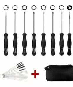 QERSTA Lot De 10 Outil De Réglage De Carburateur Avec Brosse De Nettoyage Aiguille De Carburateur