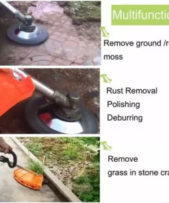 LLOVE Brosse De Désherbage à Tête De 6 "(150 Mm * 25,4 Mm) Pour L'élimination De La Mousse Et De La Rouille Des Joints De Pavage De Briques De Jardin -Débroussailleuse Soldes Magasin 68310471 4