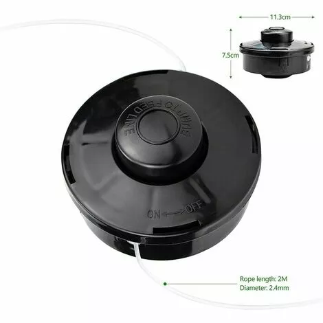 Lot De 2 Têtes De Tondeuse à Gazon En Nylon Pour Tondeuse à Gazon Bobine De Rechange Pour Tondeuse à Gazon M10 X 1,25 Pour Tondeuse à Gazon à Essence, Nylon Noir Komatsu HANBING 4 Lot De 2 Têtes De Tondeuse à Gazon En Nylon Pour Tondeuse à Gazon Bobine De Rechange Pour Tondeuse à Gazon M10 X 1,25 Pour Tondeuse à Gazon à Essence, Nylon Noir Komatsu HANBING – Image 2