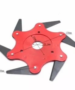 GRID COOL Tête De Débroussailleuse En Métal à 6 Dents - Tête De Tondeuse à Gazon De Jardin 2 Commandes - Rouge, Lame Plate -Débroussailleuse Soldes Magasin 68493159 3
