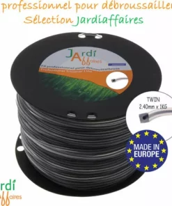 JARDIAFFAIRES Bobine De Fil Twin Pro Carré Pour Débroussailleuse 2,4mm X 180 Mètres -Débroussailleuse Soldes Magasin 9141030 3